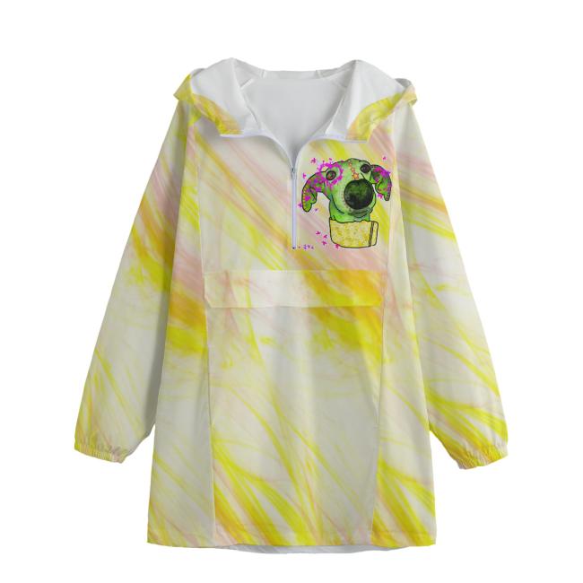 Leichte Regenjacke Sienna - Popart Hundemotiv, 100 % Polyester, Unisex, Mischling, Mix, Windhund, Podenco,